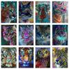 5D DIY алмазная живопись с животными, кошка, слон, тигр, сова, Алмазная вышивка, мозаика, красочная картина, домашний настенный художественный декор, ремесла, подарок
