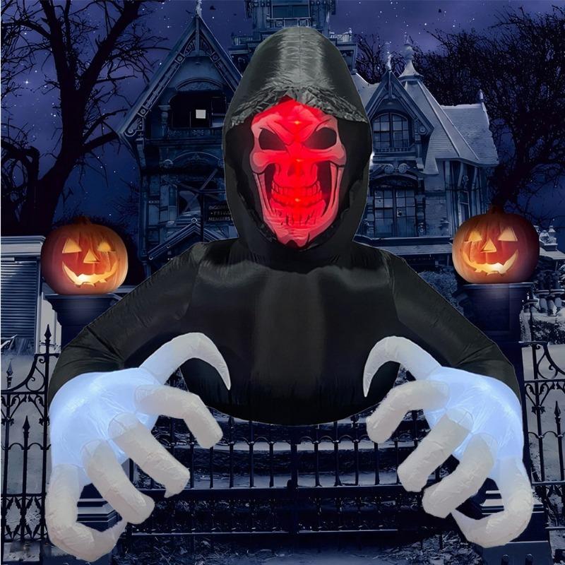 Надувная игрушка Гигантские руки Призрак Хэллоуин Надувная модель Светящаяся надувная модель Модель для украшения атмосферы Хэллоуина