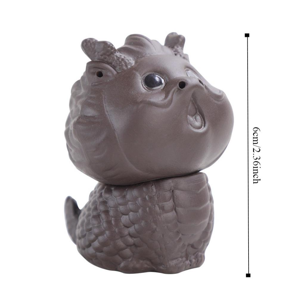 Dragon God Beast Table Decoration Figurines Desktops Animal Ornament Purple Clay Tea Pet  Tearoom