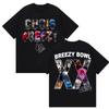 Limited Chris Brown Breezy Bowl XX Tour 2025 Merch T-Shirts Rap Gothic Retro Hip-hop Clothing T Shirt Men's Oversized Cotton Tee