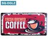 [SQ-DGLZ] Hot Coffee License Plate Store Bar Wall Decoration Tin Sign Vintage Metal Sign Home Decor Painting Plaques Art Poster
