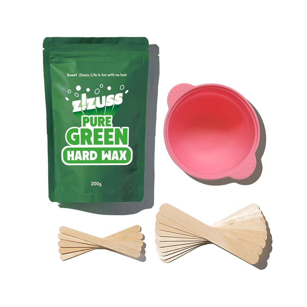 Набор для самостоятельной восковой эпиляции ZIZUSS Pure Green 200 г