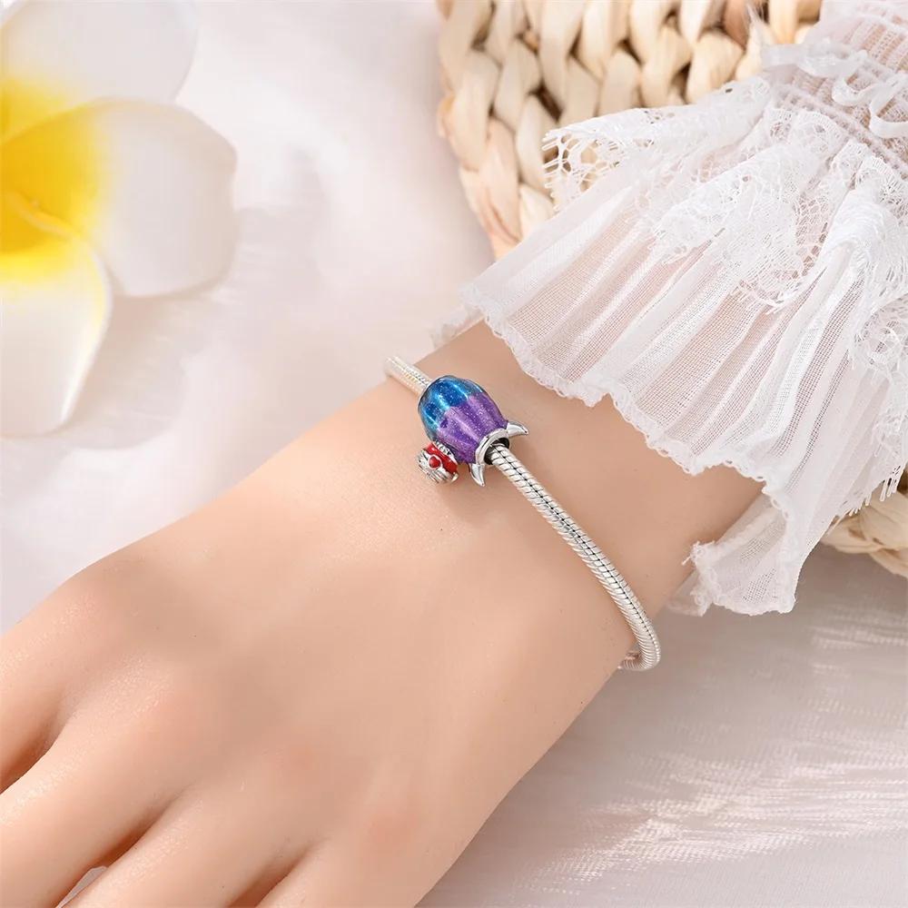 Шармы Оригинальные Покрытые Медью Самолет Воздушный Шар Нить Бусины Подходят для Браслета Diy Подарок Женщинам Изящные Украшения