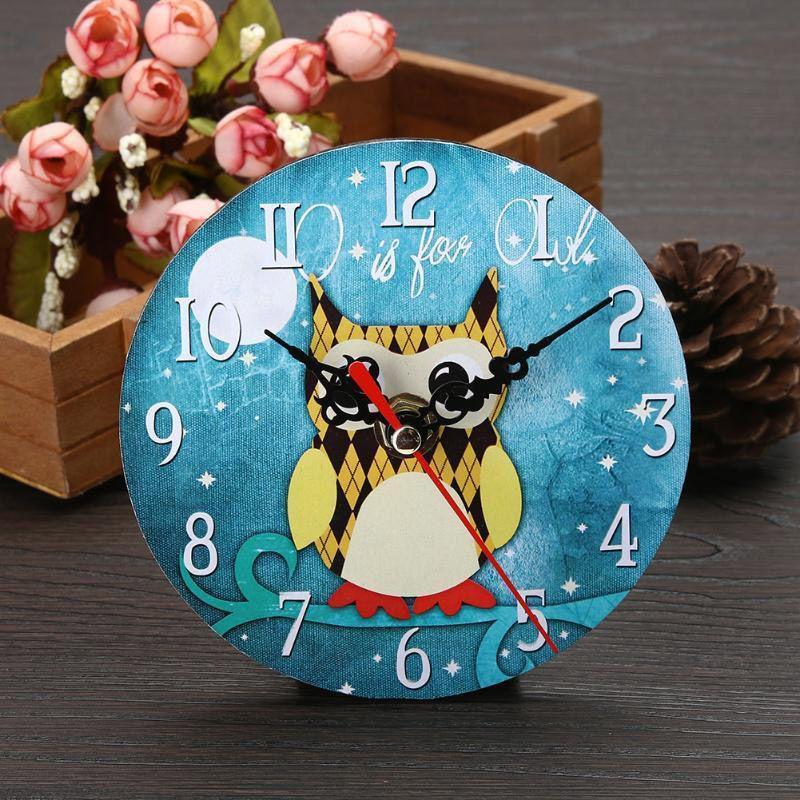 Очаровательные настенные часы с мультяшным изображением совы, белки и дерева для дома, детской комнаты, декора