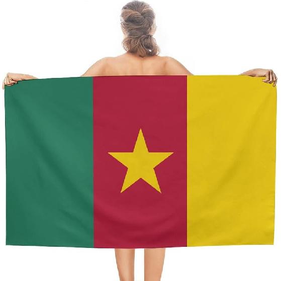 Пляжное полотенце с кубинским флагом, Очень мягкое ультратонкое впитывающее пляжное полотенце большого размера для путешествий, Быстросохнущее двухстороннее махровое полотенце для мужчин