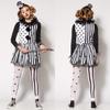 Halloween Black & White Clown Princess Dress: Ringmaster Cosplay Costume for Stage Performance