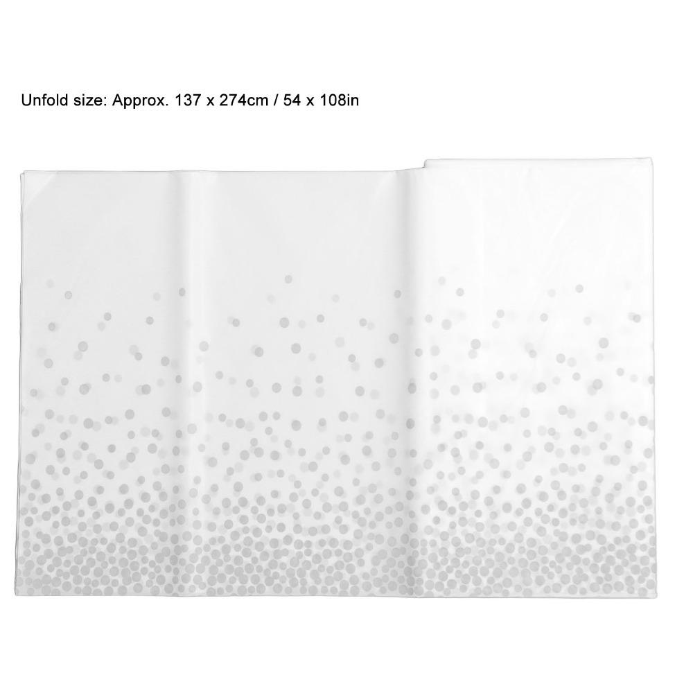 3pcs Dot Plastic Tablecloth Oil Proof Disposable Tablecloth Rectangular Tablecloth For Banquets