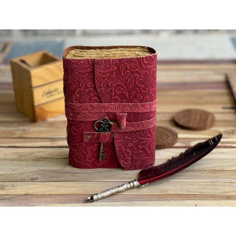 Новые кожаные дневники Кожаные блокноты для женщин - Красивый дневник Для зарисовок Книга для путешествий Пустая книга для заклинаний