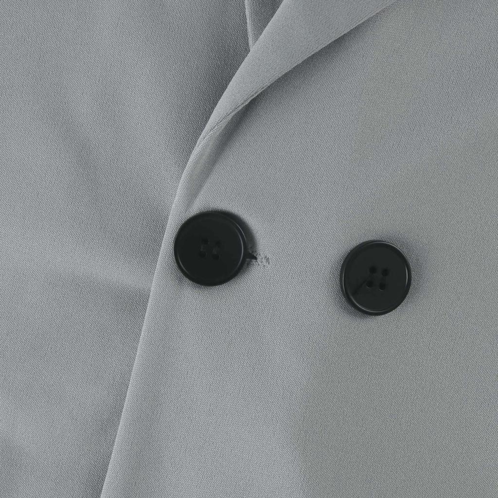 Женская куртка с лацканами, сплошной цвет, украшение на пуговицах, тонкий кардиган