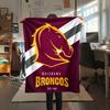 Brisbane Broncos  Print Flannel Blanket, High quality Comfortable for All Seasons, Home Decor, Warmth and Comfort