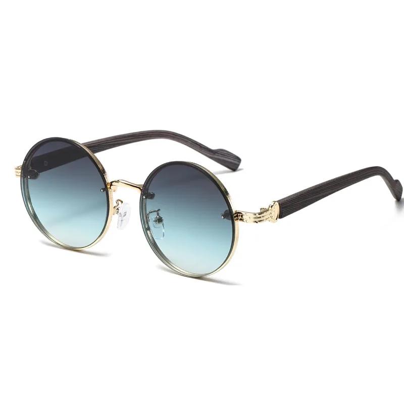 Мужские Классические Металлические Солнцезащитные Очки Модные Трендовые Uv400 Защита Глаз Солнцезащитные Очки Женские Унисекс Ретро Винтаж Панк Очки Тени