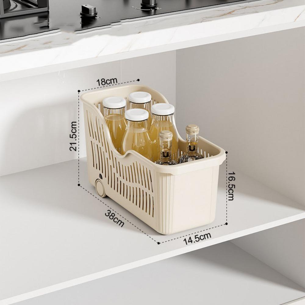 С Колесами Кухонная Корзина для Хранения Многофункциональный Органайзер для Кухонного Шкафа Кухня