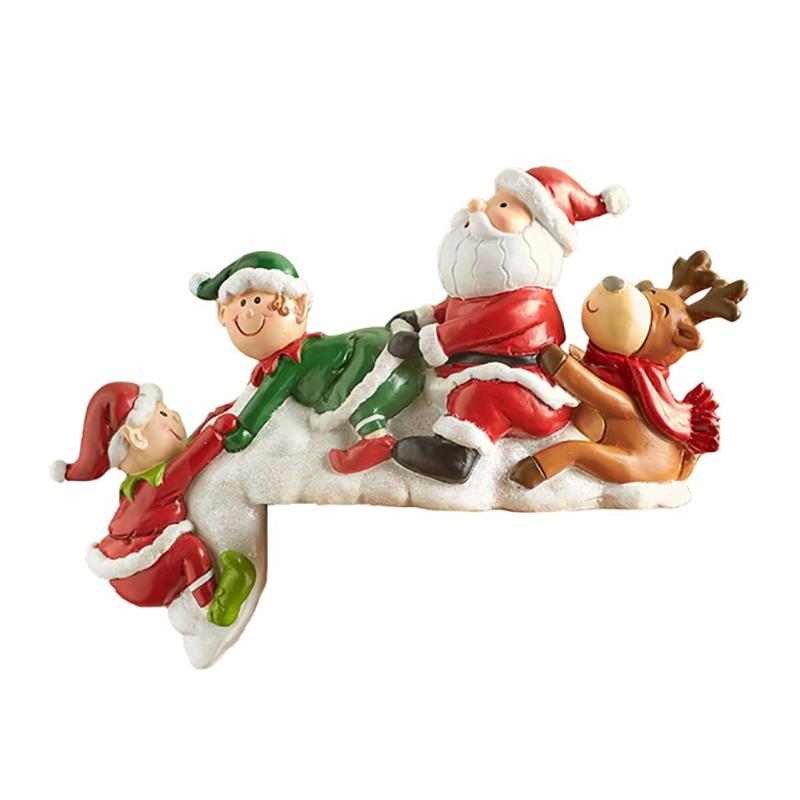 Рождественская статуэтка из смолы, украшение, гном, безликая кукла, медведь, домашний камин, веселые рождественские украшения для стола, рождественский подарок