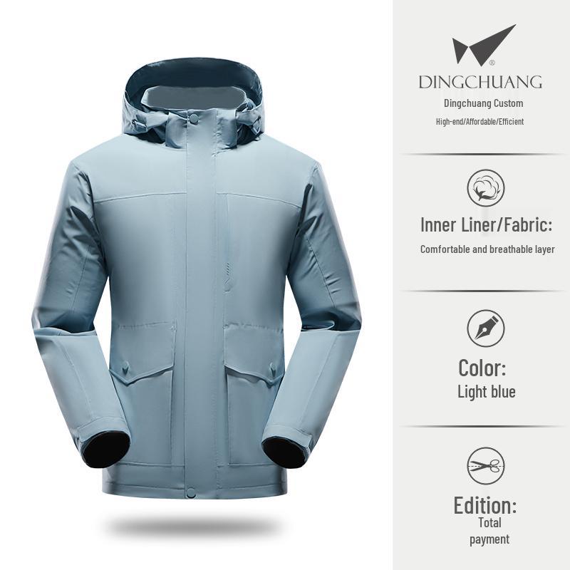 Ветровка с капюшоном и вышивкой для Toyota Honda, рабочая одежда для улицы - Легкая куртка на молнии