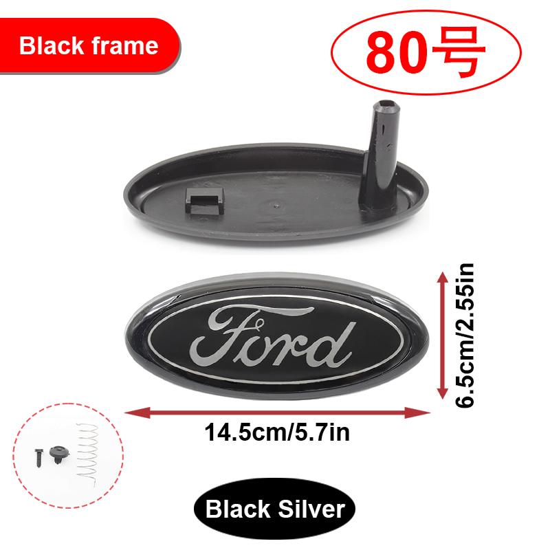 PLWD4 For Ford Fiesta Focus 2 3 Mondeo Edge Ranger Fusion Kuga S-MAX Transit Car Front Grille Emblem Rear Trunk Logo Badge Accessories