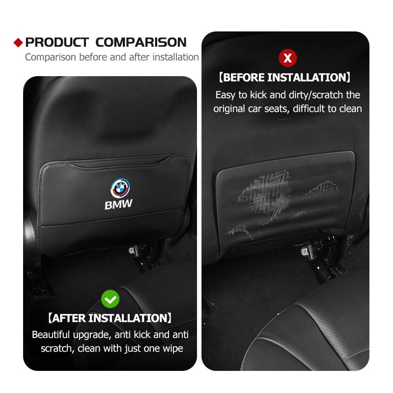 For BMW 1 Se E88 For BMW Car Seat Back Anti Kick Pad Child Anti-Scratch Protective Mat 50th Anniversary Edition E36 E46 E53 E90 E60 E93 E87 G20