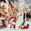 Gifting Series Gnome Metal Insert 3 Santa's New Dwarf Santa Claus Courtyard Plugin Christmas Decor for Garden Backyard Outdoor 1Pcs