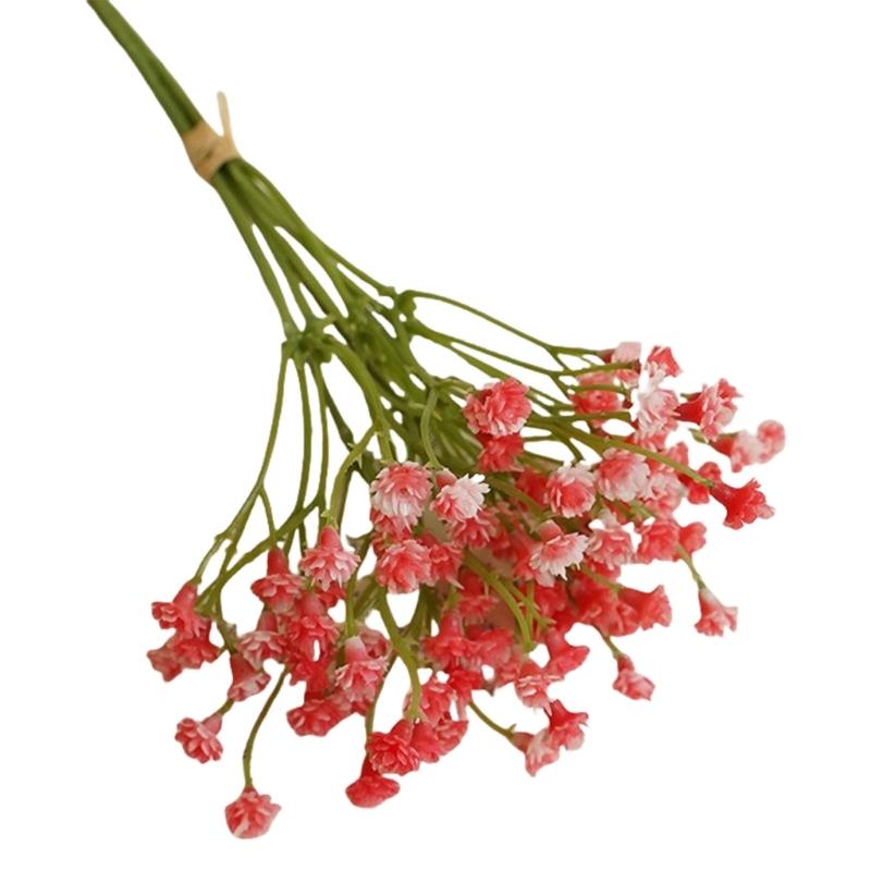 25Pcs Realistic Faux Gypsophila Flower For Wedding Bouquets Outdoor Indoors Decoration long time PVC Materials User Friendly Design