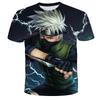 Летняя мужская футболка с 3D-принтом японского аниме Наруто, детская уличная, для отдыха, спортивная, большая