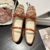Модные туфли Мэри Джейн на плоской подошве в корейском стиле для женщин 2024 Новые неглубокие туфли с мягкой подошвой и бантом для женщин Zapatos De Mujer