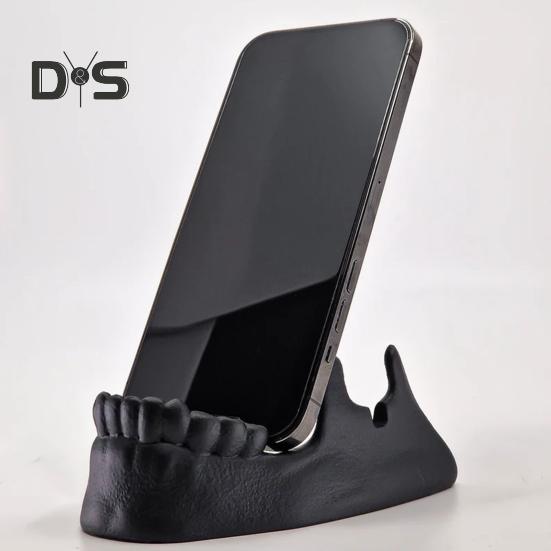 Держатель для телефона в виде черепа, подставка для очков из смолы, украшение для рабочего стола, сверхпрочная нескользящая настольная стойка для очков для мобильного телефона, подарок на Хэллоуин