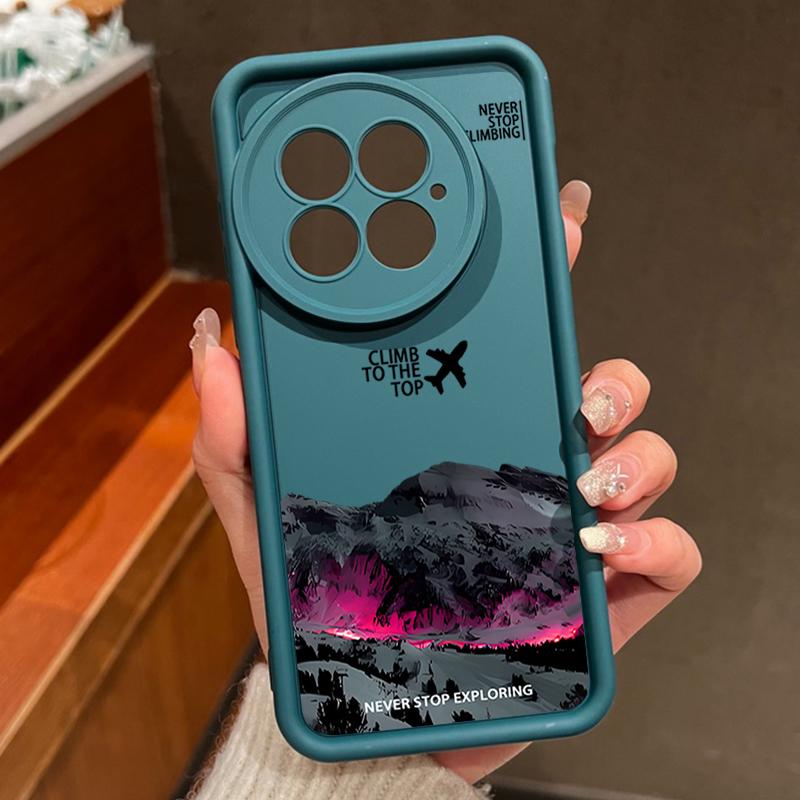 Чехол для телефона для OnePlus 15 13 12 с рисунком самолета и снежной горы, противоударный бампер, мягкая обложка, Fundas для OnePlus 13R 12R 11R