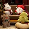 Christmas Throw Pillow Soft Christmas Elk Snowman Doll Cushion Christmas Tree Doll Christmas Decoration