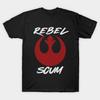Мужская черная футболка с принтом Rebel Scum Star Wars Печать на трансферной бумаге без вырезания Хлопковая футболка