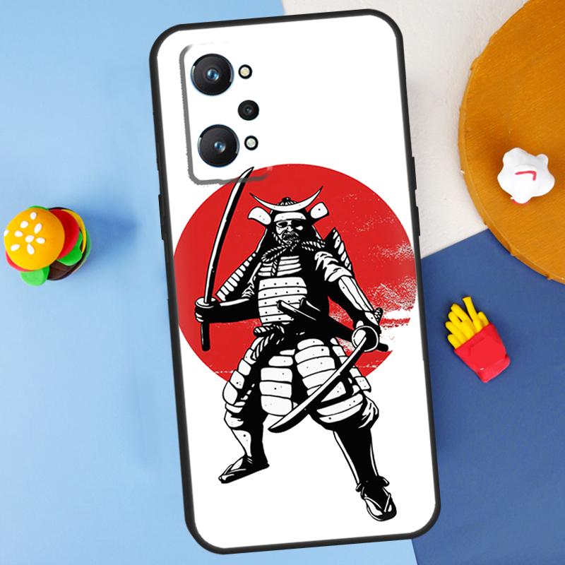 Чехол Воин-самурай для Realme C55 C67 C61 C75 C53 C51 C21Y C25S GT 6 6T 5 GT7 Pro 10 11 12 13 14 Pro Plus