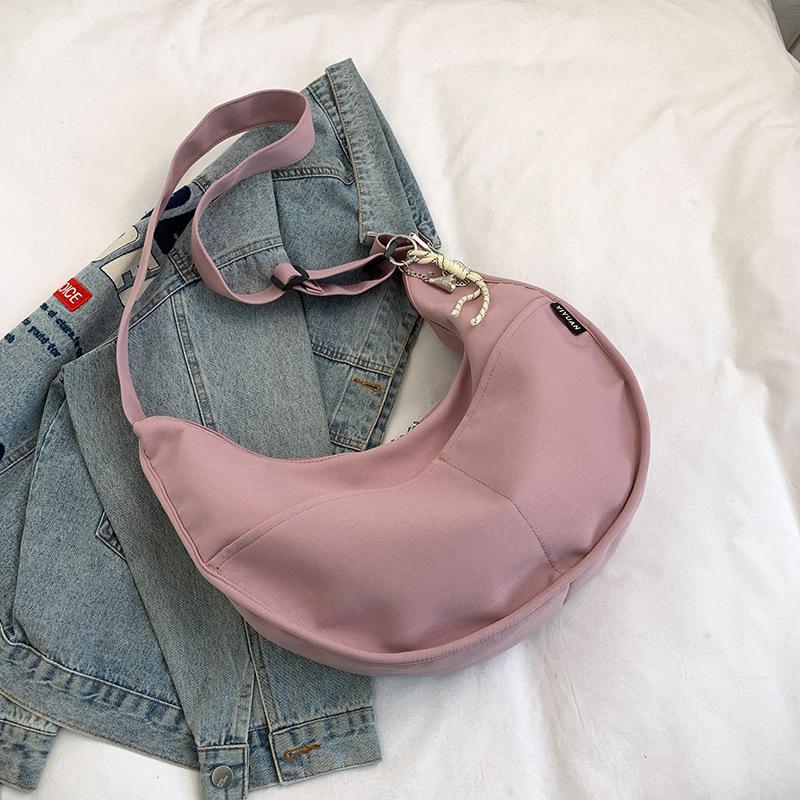 Crossbody bag women's 2025 new large-capacity casual foreign-style dumpling bag women's lightweight shoulder bag class commuter bag