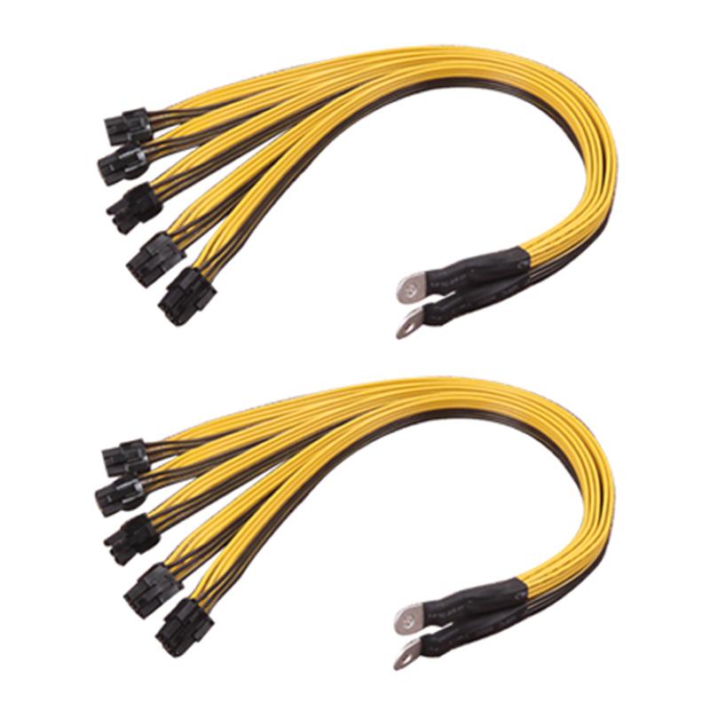 S7 S9 на 5X PCI-E Pcie 6Pin Кабель-разветвитель питания для видеокарты GPU Майнер BTC Bitcoin S11 T9+X10 L3+A3 A841 M3 P3 2/4/8шт