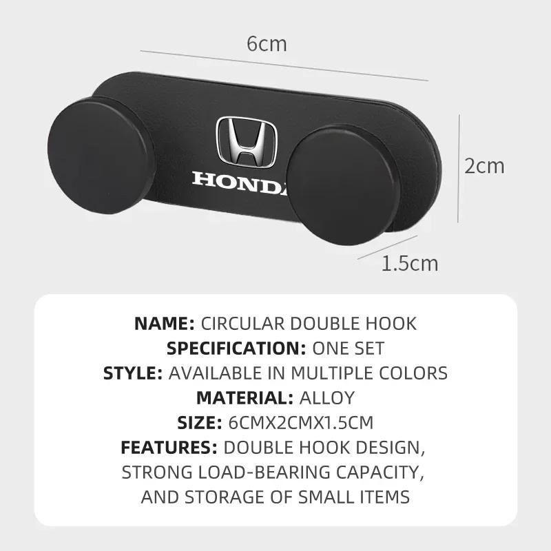 Multi-Purpose Vehicle Storage Hook Car Double-Hook For Honda Civic Accord Odyssey City Pilot Jazz CRV HRV Legend Accessories JS1