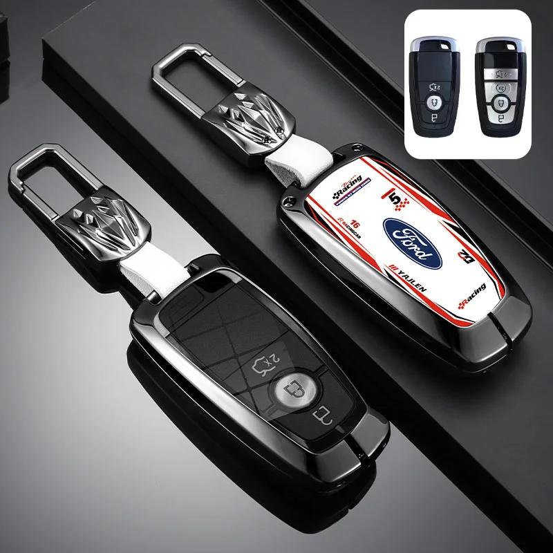 Car Sticker 2026 Ford Car Remote Key Case Cover For Ford Fusion Mustang Explorer F150 F250 F350 2017 2018 EcoSport Edge S-MAX Ra