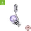 Halloween Magic Crystal Pendant Accessories Mystery Skeleton Hand S925 Sterling Silver Beads