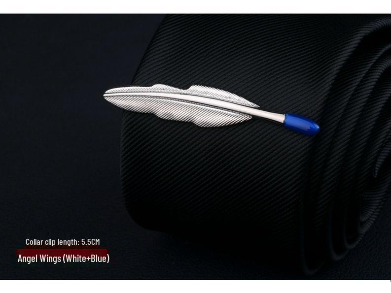 Мужской серебряный зажим для галстука: Элегантный бизнес-аксессуар