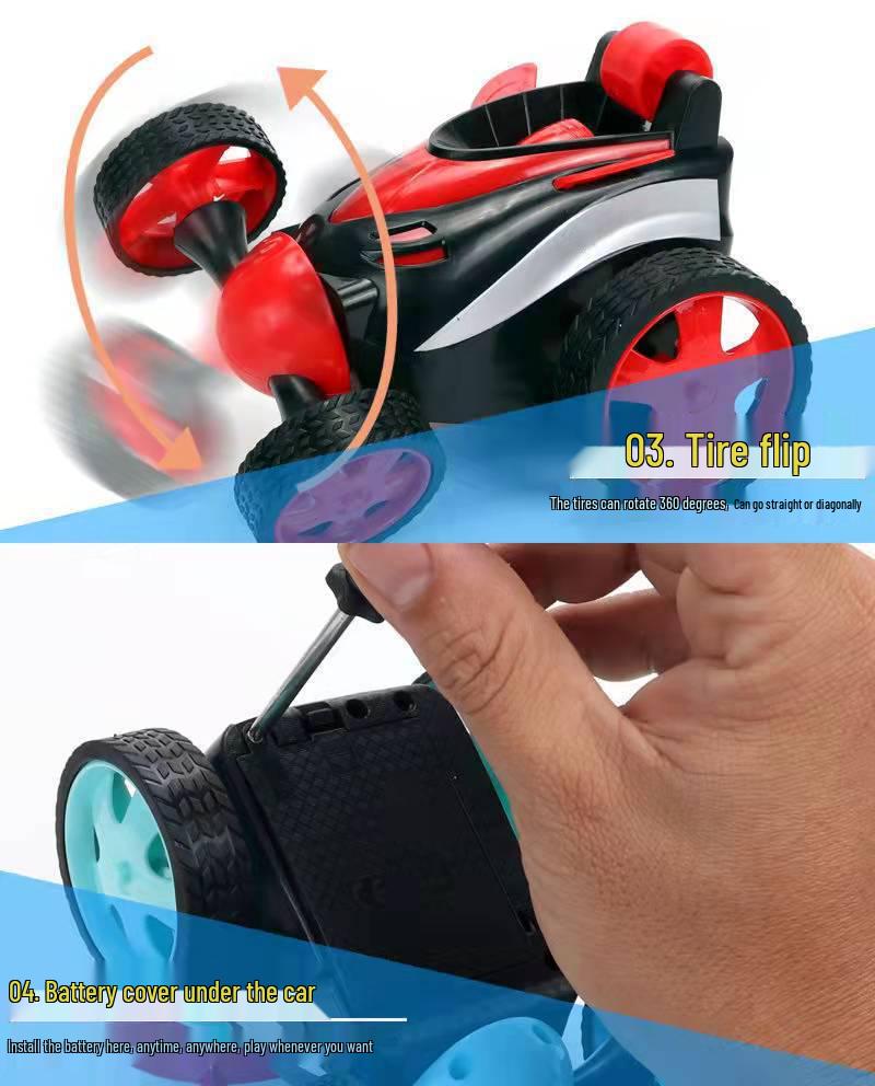 Double-Sided Remote Control Stunt Car - Rechargeable Electric Racing Toy for Kids