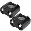 2pcs Aluminum Alloy 28mm Motorcycle Handlebar Handle Bar Mounting Clamps Riser Black