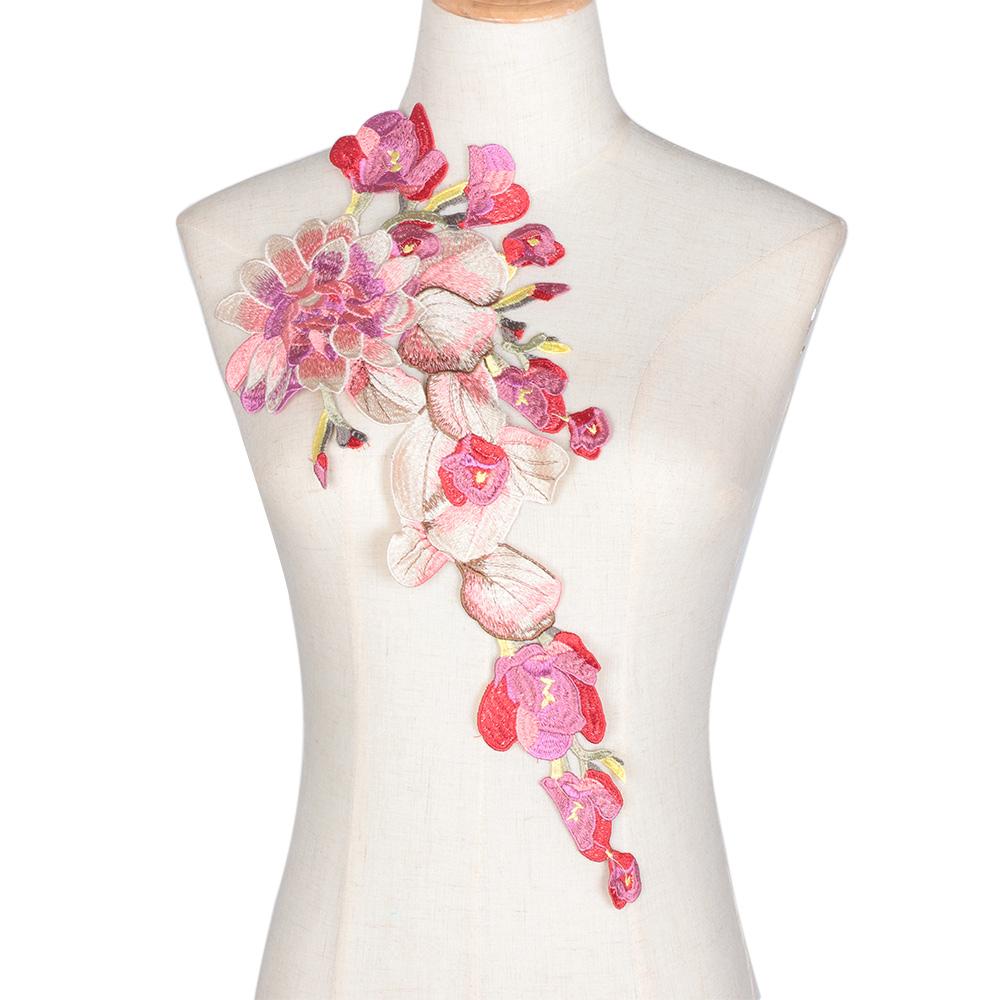 Craft Wedding Trim Dress Applique Clothes Patch Flower Neckline Embroidered Collar