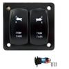 Trim Tabs Rocker Switch Panel – 12V/20A & 24V/10A, 7-Pin DPDT, 3-Position ON-Off-ON, Waterproof Marine Toggle Switch for Boats, RV, Winch & More