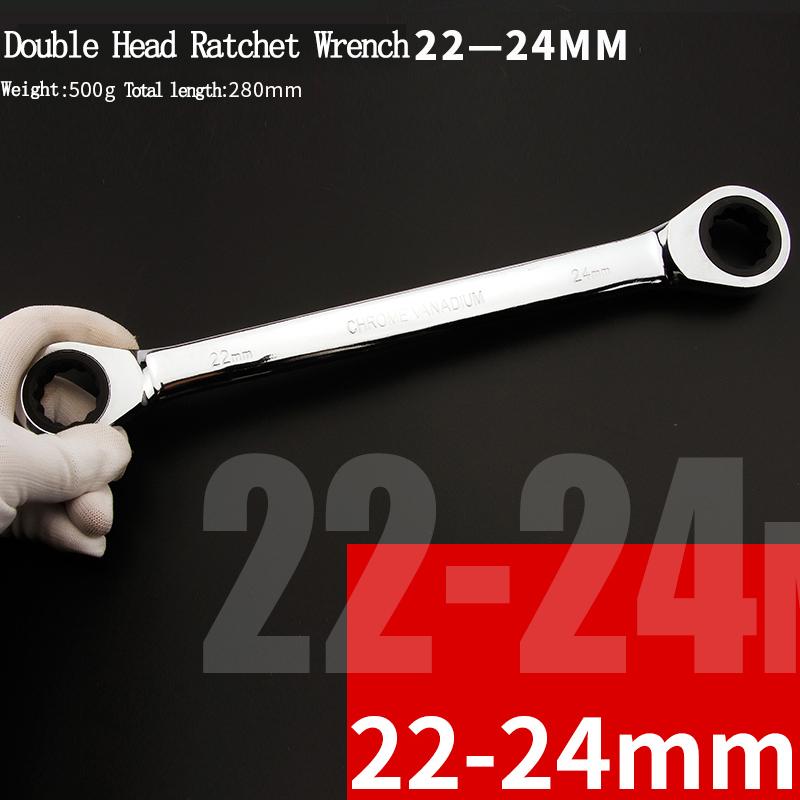 Хром-ванадиевое кольцо с двойной головкой, реверсивный гаечный ключ с трещоткой 8-9-10-12-13-14-15-16-17-18-19 мм, набор гаечных ключей с трещоткой