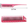 Teasing Comb Hair Comb 3-Row Teeth Detangling Brush Portable Rat Tail Comb