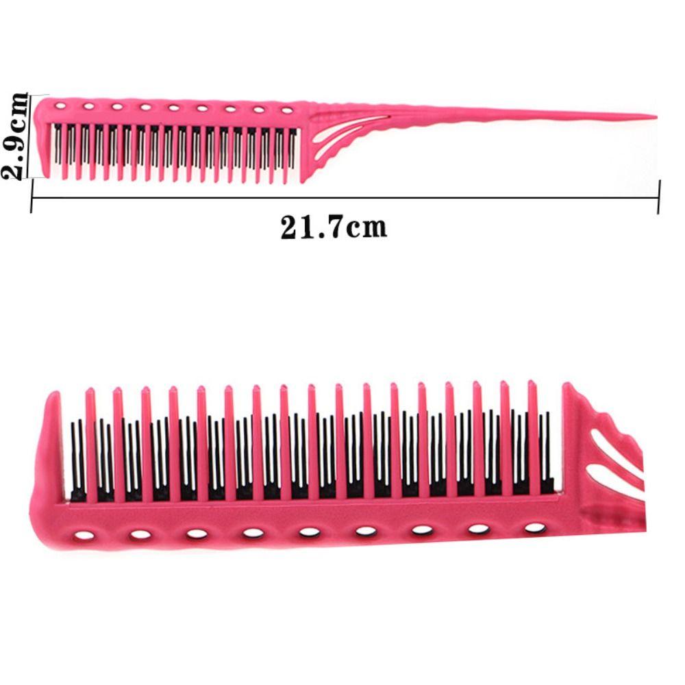 Teasing Comb Hair Comb 3-Row Teeth Detangling Brush Portable Rat Tail Comb