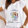 Women's Kawaii Short Sleeve Graphic T-shirt Fashion Girl Love Bottom Cartoon Design Polyester Fiber Summer Goth Style Top