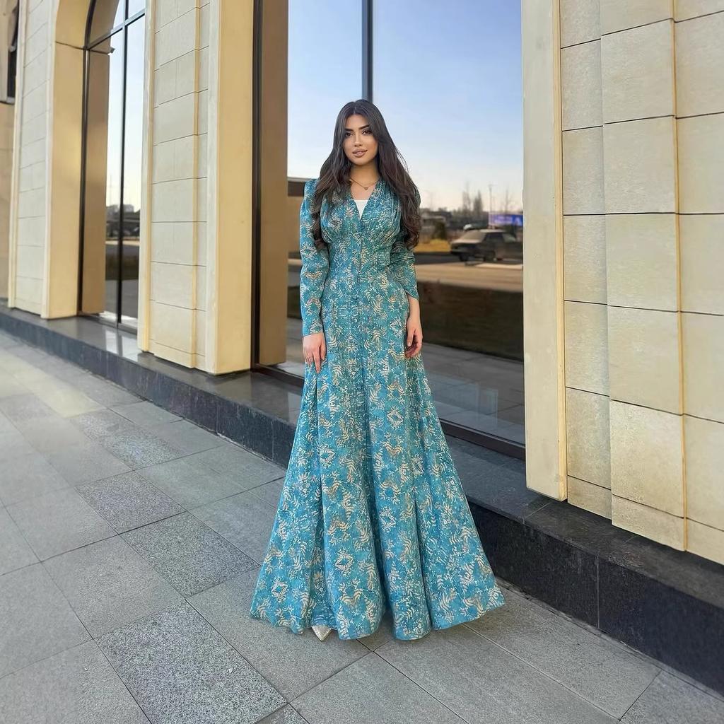 Женская весенняя новая модная рубашка-платье с длинным рукавом, маятником, однобортная, для арабских женщин Ближнего Востока