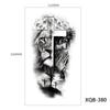 Tribal Lion Long-lasting Tattoo Sleeve Black Tattoo Sticker Temporary Tattoos Fake Tattoo Stickers