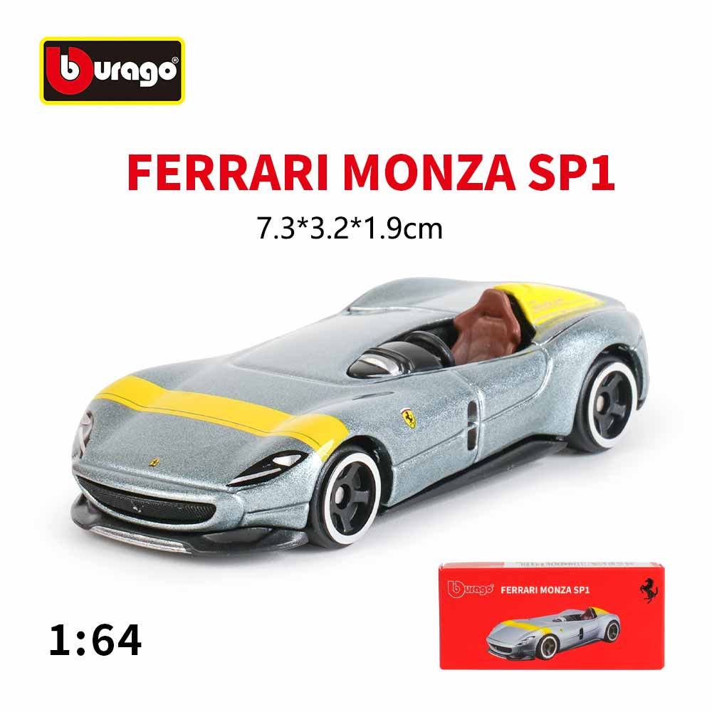 Ббураго 1:64 Серия Ferrari-LaFerrari 458 Enzo SF90 812 SP3 Металлические литые модели, Мини-симуляторы автомобилей Подарочный набор для взрослых Детей