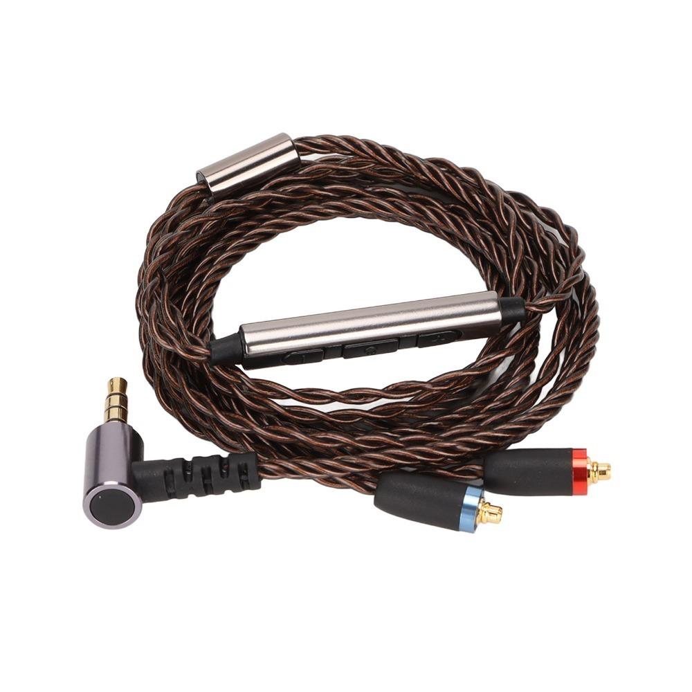 High Resolution MMCX To 3.5mm Headphone Cable Volume Control Cable Daily Use