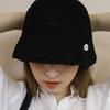 Slowslowly No.53 / Lily Bucket Hat _ Black (Lily Bucket Hat Crochet Knit Hat)
