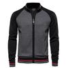 Mens Slim Fit Color-Block Knit Cardigan Sweater Winter Casual Long Sleeve Cotton Blend