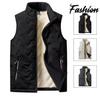 Осенне-зимняя мода Мужской хлопковый жилет Куртка Повседневный Многофункциональный Большой размер Теплый Воротник-стойка Без рукавов Мужской топ